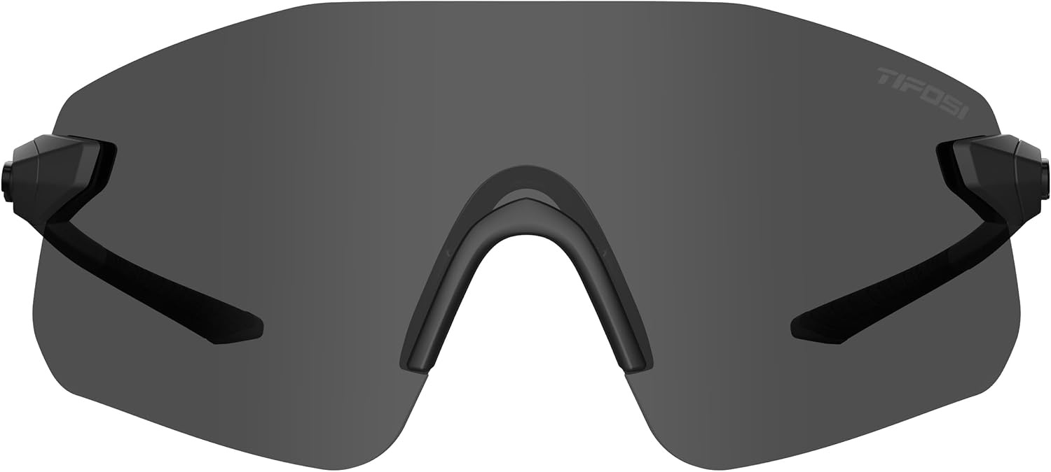 Tifosi Vogel SL Sport Sunglasses Men & Women – Ideal For Baseball, Cycling, Cricket, Golf, Hiking, Running(Blackout  Smoke)