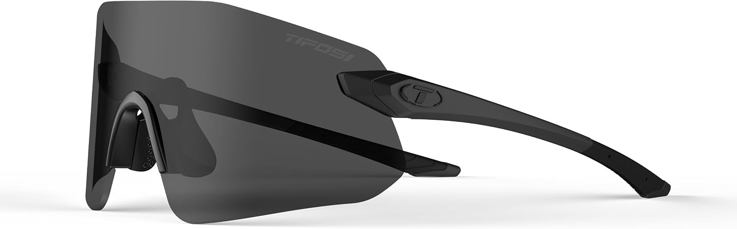 Tifosi Vogel SL Sport Sunglasses Men & Women – Ideal For Baseball, Cycling, Cricket, Golf, Hiking, Running(Blackout  Smoke)