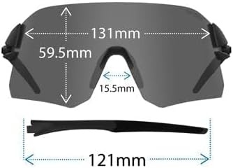 Rail Sport Sunglasses – Ideal For Cycling (Gravel, MTB & Road), Baseball & Softball(Matte Black (Clarion Red Fototec))