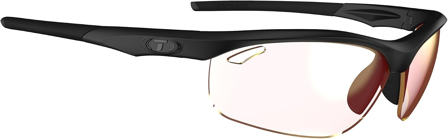 Tifosi Veloce Sport Sunglasses Men & Women – Ideal For Baseball, Cricket, Cycling, Golf, Hiking, Running, Tennis & Pickleball(Blackout (Clarion Red Fototec))