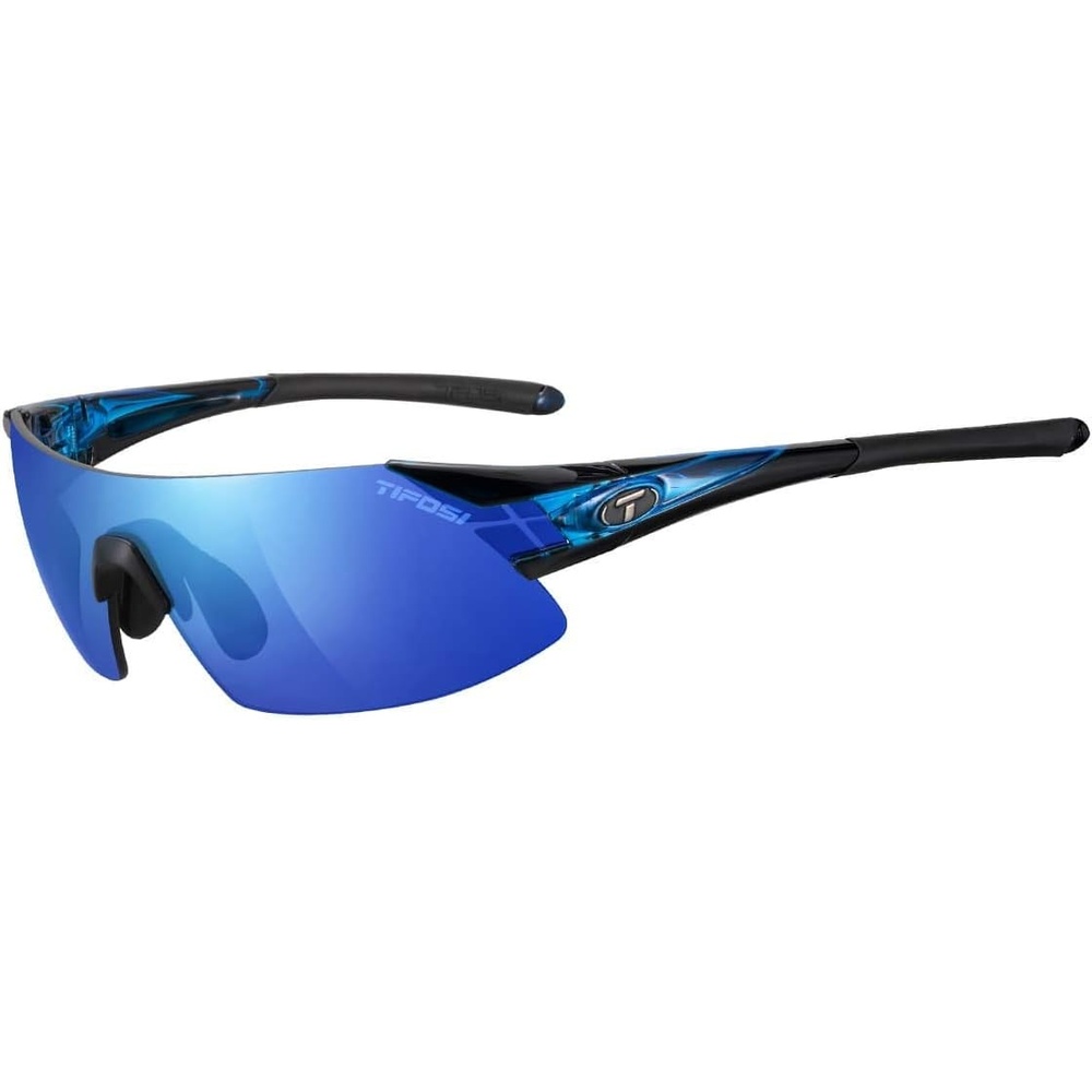 Tifosi Podium XC 1070106428 Shield Sunglasses(Crystal Blue (Clarion Blue/Ac Red/Clear))