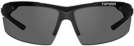 Tifosi Track Sport Men & Women Sunglasses – Ideal For Baseball, Golf, Pickleball, Running and Tennis – Unisex Glasses(Gloss Black (Smoke Lens))