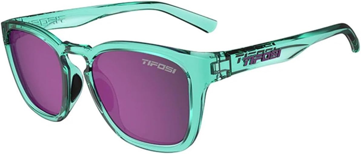 Tifosi Smirk Womens Sunglasses & Mens Glasses – Tangle Free. Ideal For Running, Beach Lifestyle, Golf, Hiking and Pickleball(Crystal Denim  Gold Mirror)