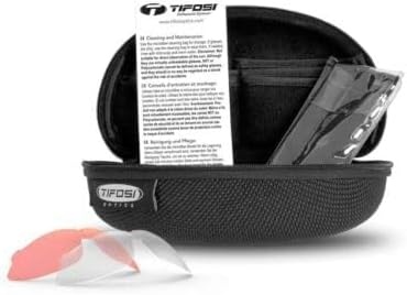 Tifosi Optics Rail XC Sport Sunglasses – Ideal For Cycling (Road & Gravel), Baseball, Softball and Running(Blackout (Smoke/Ac Red/Clear))