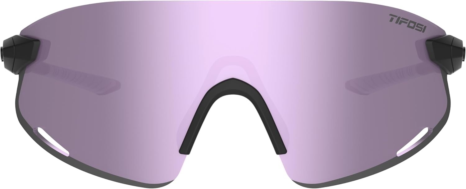 Tifosi Optics Vogel XC Sunglasses Sport Sunglasses Men & Women Small- Medium Fit: Ideal For Baseball, Cycling, Golf, Running(Matte Black  Violet Mirror)