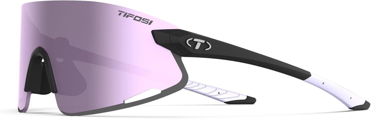 Tifosi Optics Vogel XC Sunglasses Sport Sunglasses Men & Women Small- Medium Fit: Ideal For Baseball, Cycling, Golf, Running(Matte Black  Violet Mirror)
