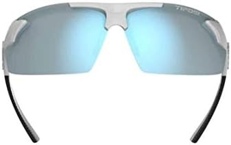 Tifosi Track Sport Men & Women Sunglasses – Ideal For Baseball, Golf, Pickleball, Running and Tennis – Unisex Glasses(White/Black (Smoke Bright Blue Lens))