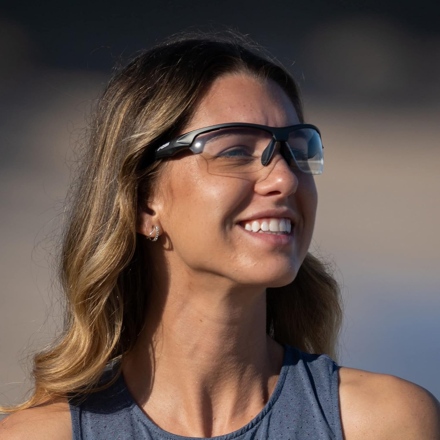 Tifosi Intense Sport Sunglasses Men & Women – Ideal For Golf, Pickleball, Running & Tennis. Vented Lenses Prevent Fogging(Matte Gunmetal W/ Clear Lenses)