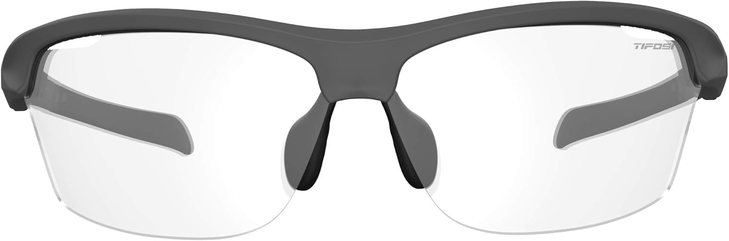 Tifosi Intense Sport Sunglasses Men & Women – Ideal For Golf, Pickleball, Running & Tennis. Vented Lenses Prevent Fogging(Matte Gunmetal W/ Clear Lenses)