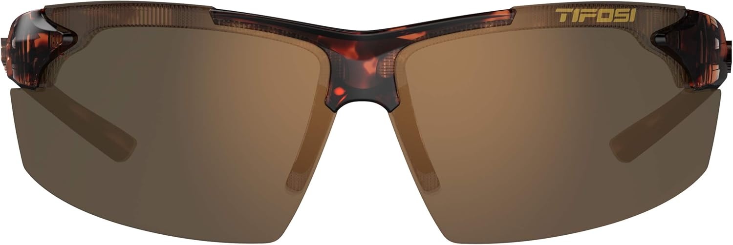 Tifosi Track Sport Men & Women Sunglasses – Ideal For Baseball, Golf, Pickleball, Running and Tennis – Unisex Glasses(Tortoise (Brown Lens))