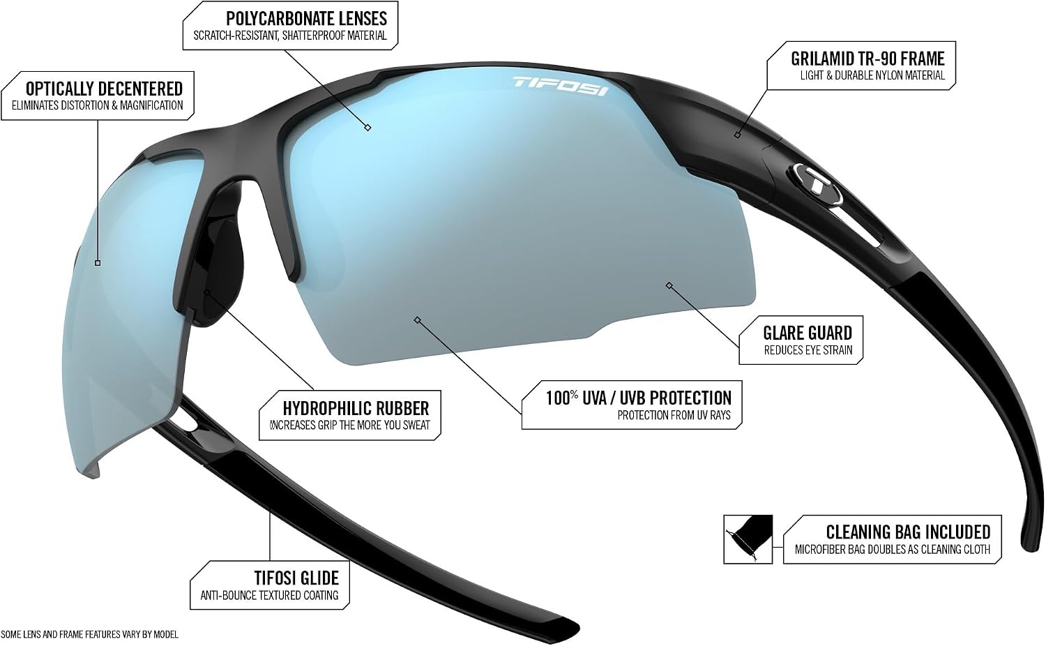 Tifosi Optics Centus Golf Sunglasses(Iron (Brown Lens))