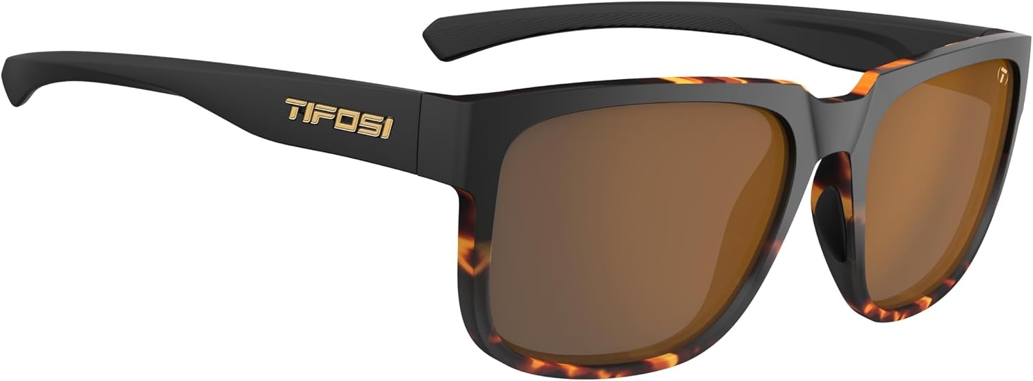 Tifosi Shumo Oversized Sunglasses – Cycling, Golf, Pickleball, Running(Java Fade (Brown Polarized Lens))
