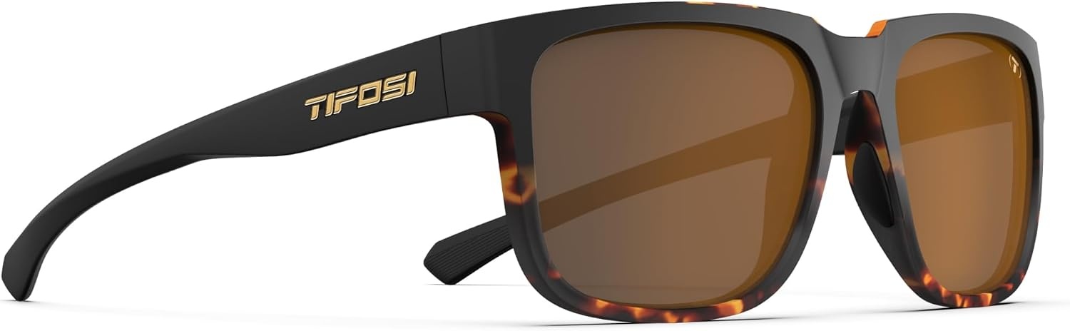Tifosi Shumo Oversized Sunglasses – Cycling, Golf, Pickleball, Running(Java Fade (Brown Polarized Lens))