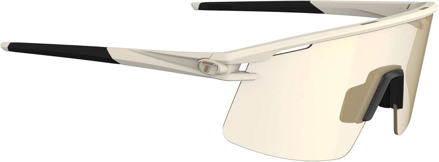 Tifosi Moab Lite Half Frame Cycling Sunglasses – Running, Pickleball(Sahara (Clarion Gold Fototec))