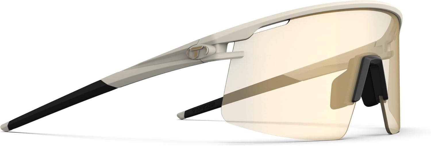 Tifosi Moab Lite Half Frame Cycling Sunglasses – Running, Pickleball(Sahara (Clarion Gold Fototec))