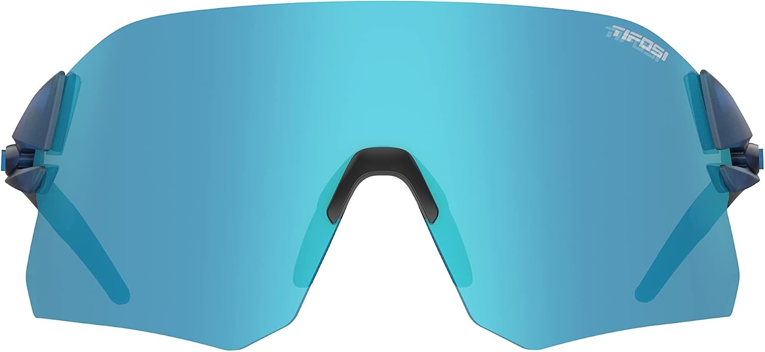 Rail Sport Sunglasses – Ideal For Cycling (Gravel, MTB & Road), Baseball & Softball(Crystal Blue (Clarion Blue/Ac Red/Clear))