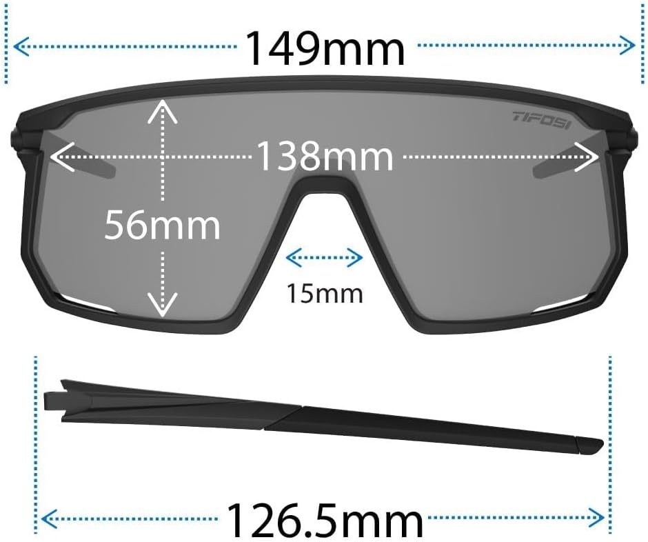 Tifosi Moab Full Frame Cycling Sunglasses – Baseball, Pickleball(Matte Pink (Clarion Rose/Ac Red/Clear))