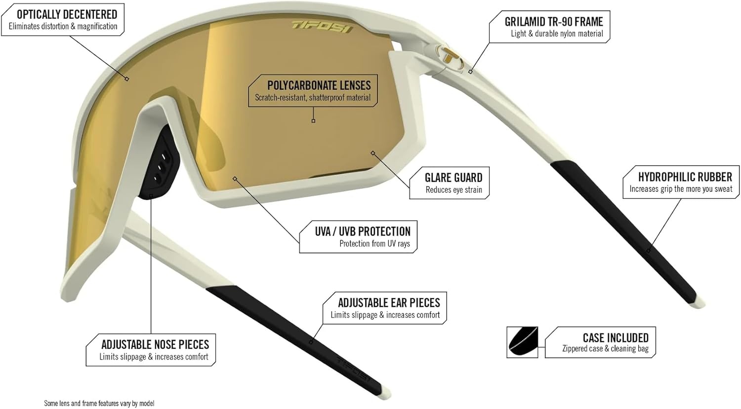 Tifosi Moab Full Frame Cycling Sunglasses – Baseball, Pickleball(Matte Pink (Clarion Rose/Ac Red/Clear))
