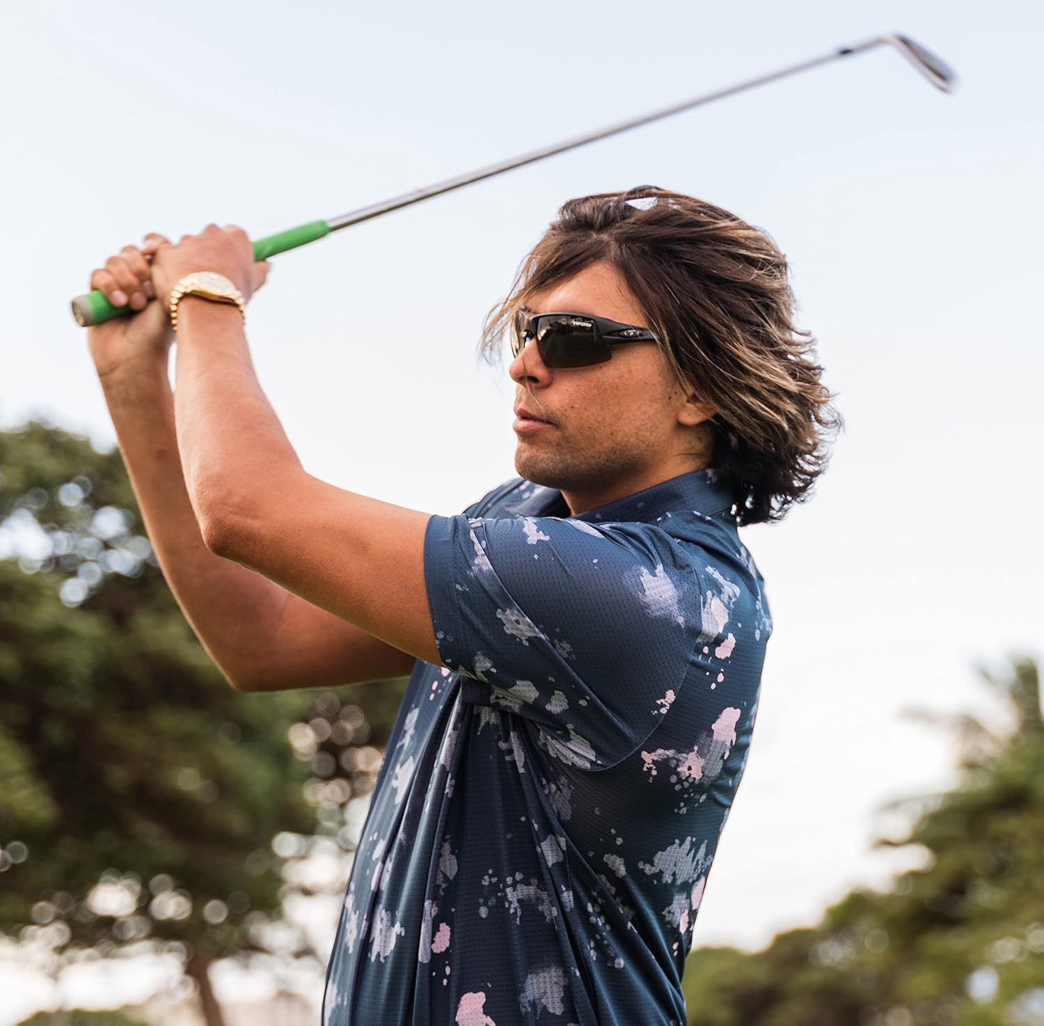 Crit Sport Sunglasses – Ideal for Baseball, Cricket, Cycling, Fishing, Golf, Hiking, Running, Tennis & Pickleball(Matte Black With Enliven Golf Lens)