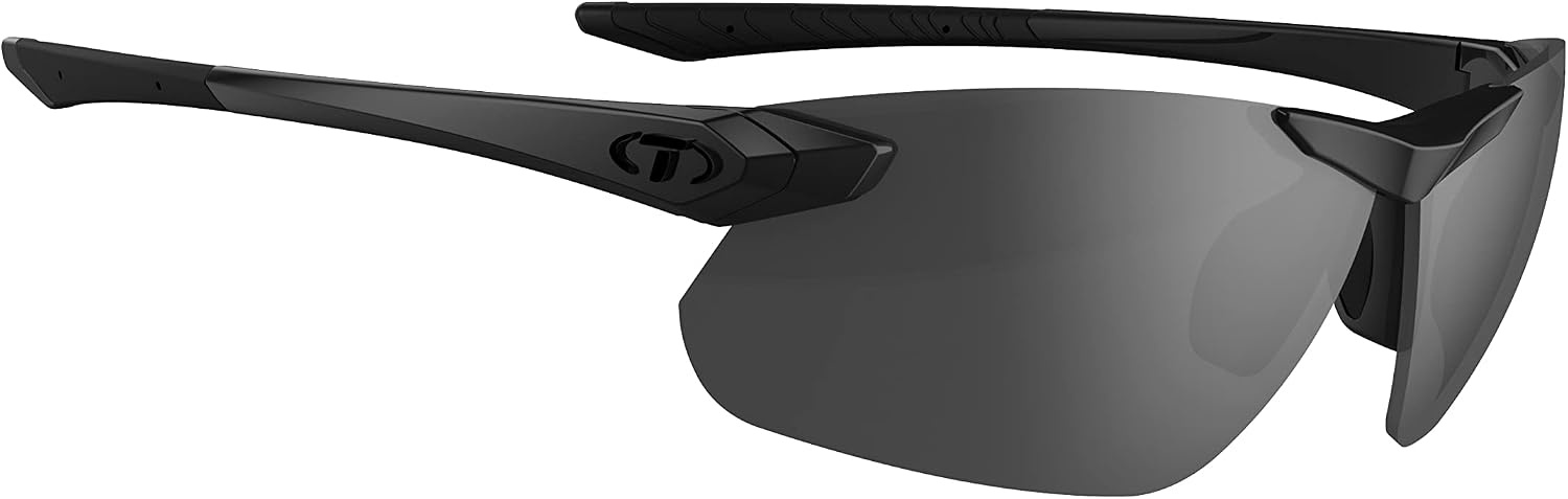Tifosi Seek FC 2.0 Sport Sunglasses Men & Women – Ideal For Cycling, Golf, Hiking, Running, Tennis & Pickleball(Blackout  Smoke)