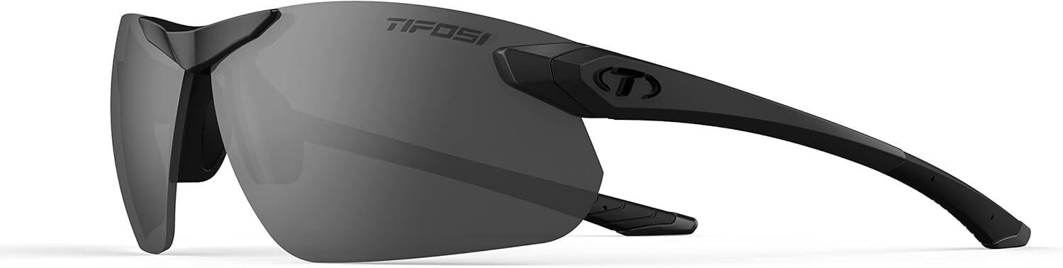 Tifosi Seek FC 2.0 Sport Sunglasses Men & Women – Ideal For Cycling, Golf, Hiking, Running, Tennis & Pickleball(Blackout  Smoke)