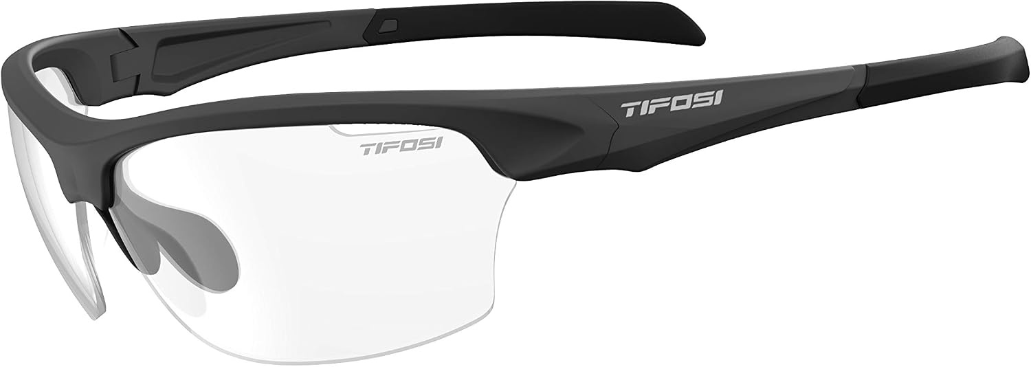 Tifosi Intense Sport Sunglasses Men & Women Bundle of Clear and AC Red Lens -Ideal For Golf, Pickleball, Running & Tennis
