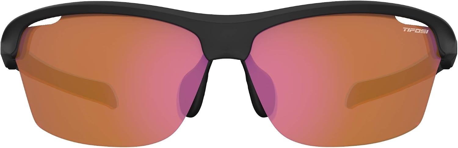 Tifosi Intense Sport Sunglasses Men & Women Bundle of Clear and AC Red Lens -Ideal For Golf, Pickleball, Running & Tennis