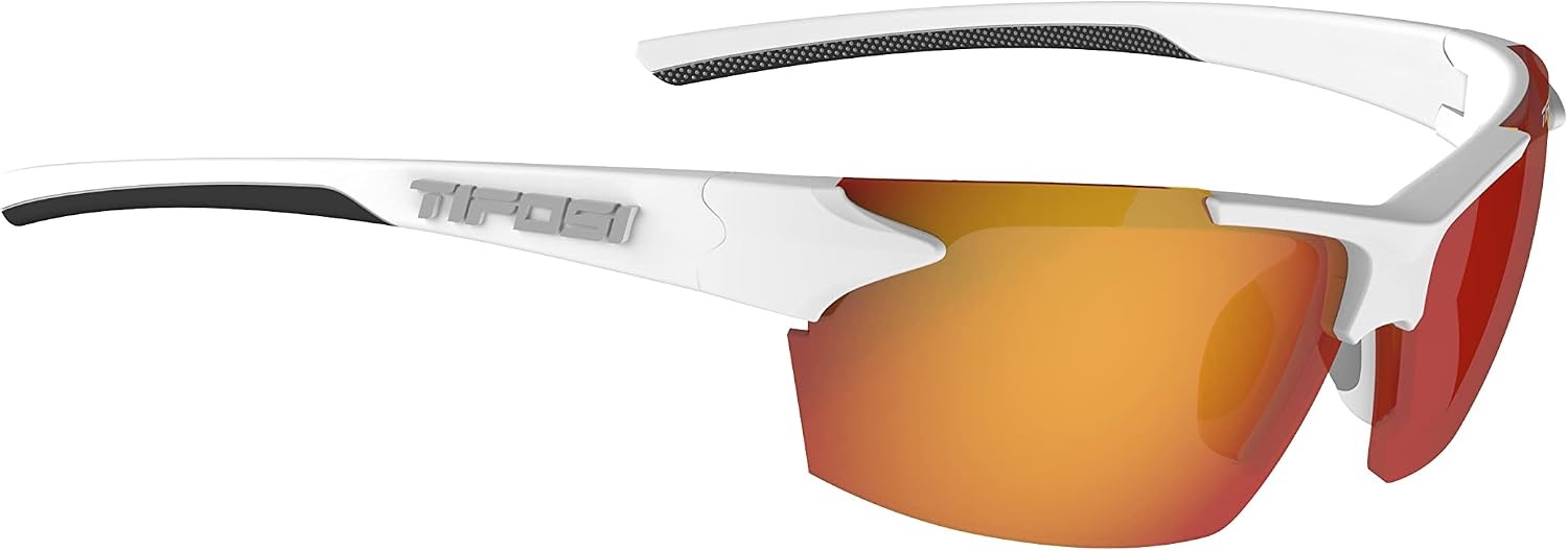 Tifosi Jet Sunglasses (Matte White/Smoke Red Lens)