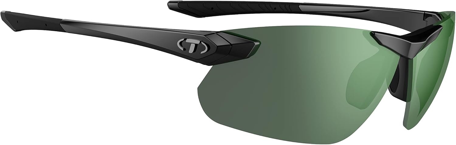 Tifosi Seek FC 2.0 Sport Sunglasses Men & Women – Ideal For Cycling, Golf, Hiking, Running, Tennis & Pickleball(Gloss Black  Enliven Golf)