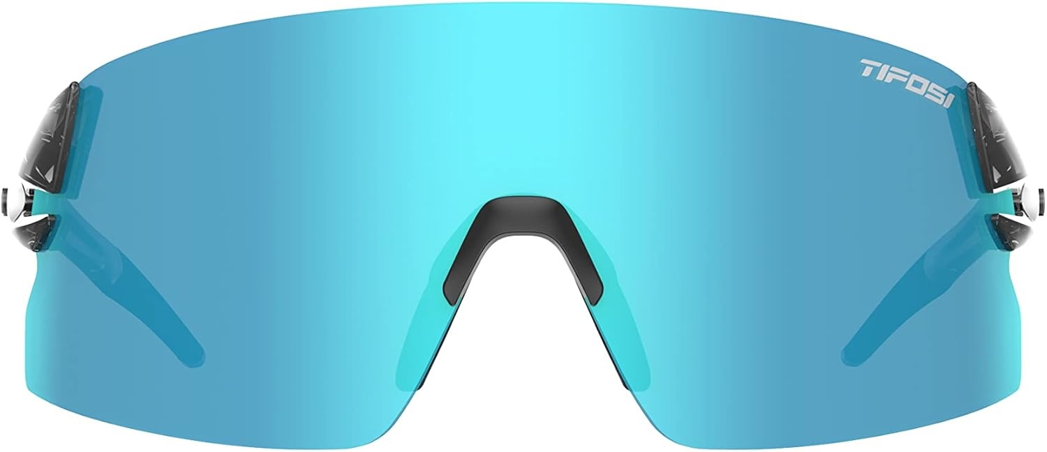 Tifosi Optics Rail XC Sport Sunglasses – Ideal For Cycling (Road & Gravel), Baseball, Softball and Running(Crystal Smoke (Clarion Blue/Ac Red/Clear))