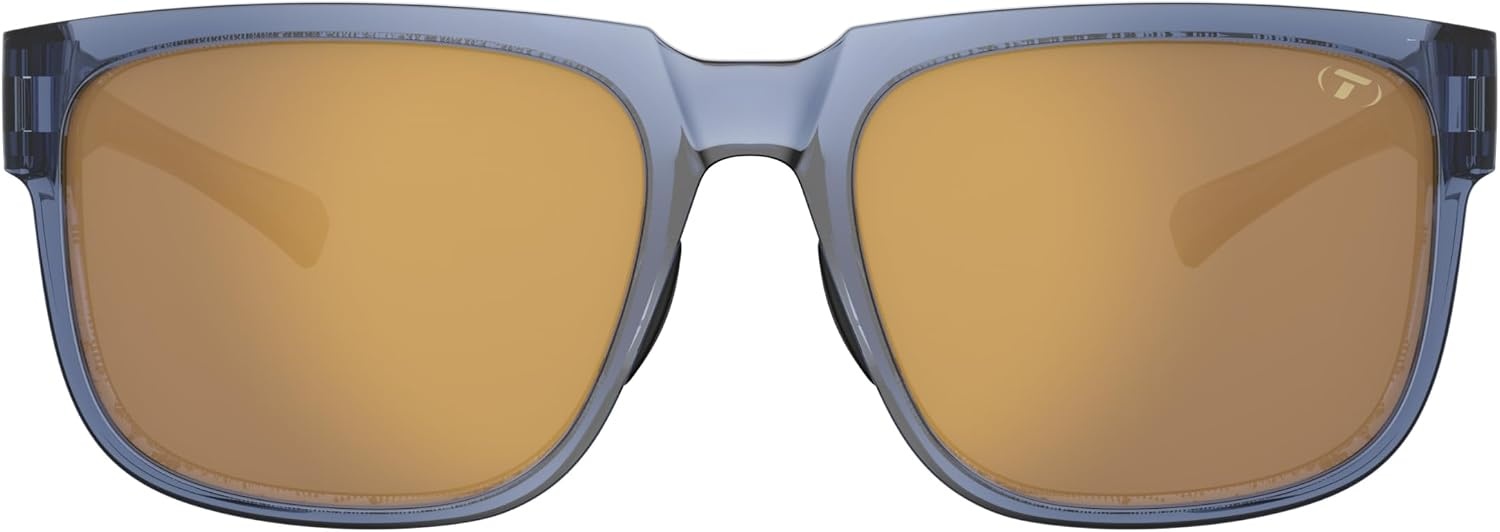 Tifosi Shumo Oversized Sunglasses – Cycling, Golf, Pickleball, Running(Crystal Denim (Gold Mirror Lens))
