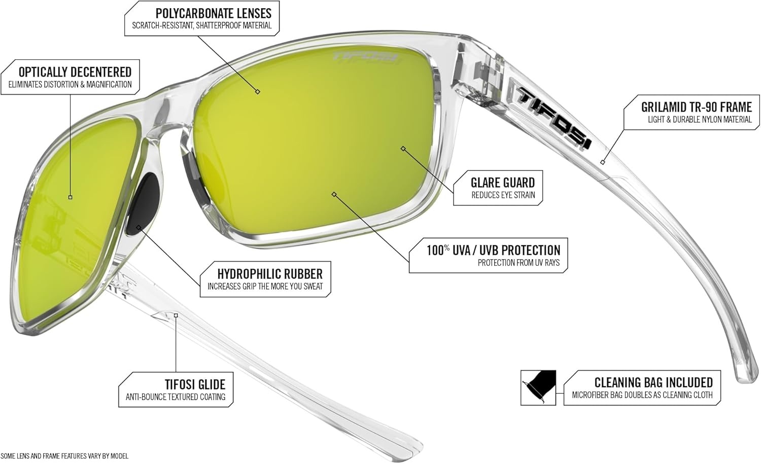 Tifosi Optics Swick Sunglass Bundles(Satin Vapor/Smoke)