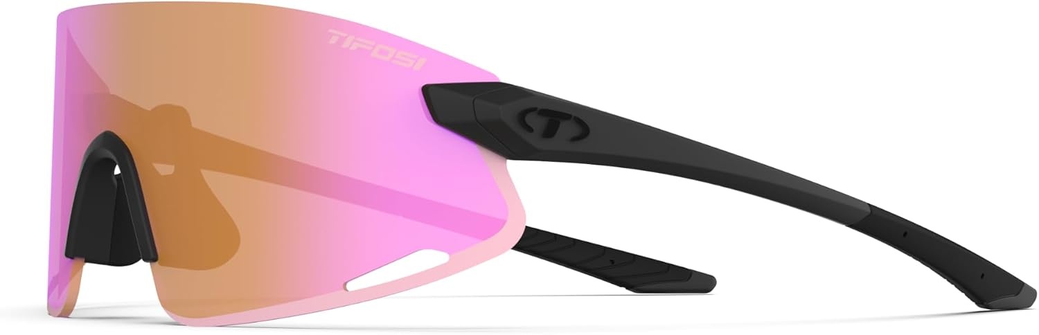 Tifosi Optics Vogel XC Sunglasses Sport Sunglasses Men & Women Small- Medium Fit: Ideal For Baseball, Cycling, Golf, Running(Blackout  Ac Red)