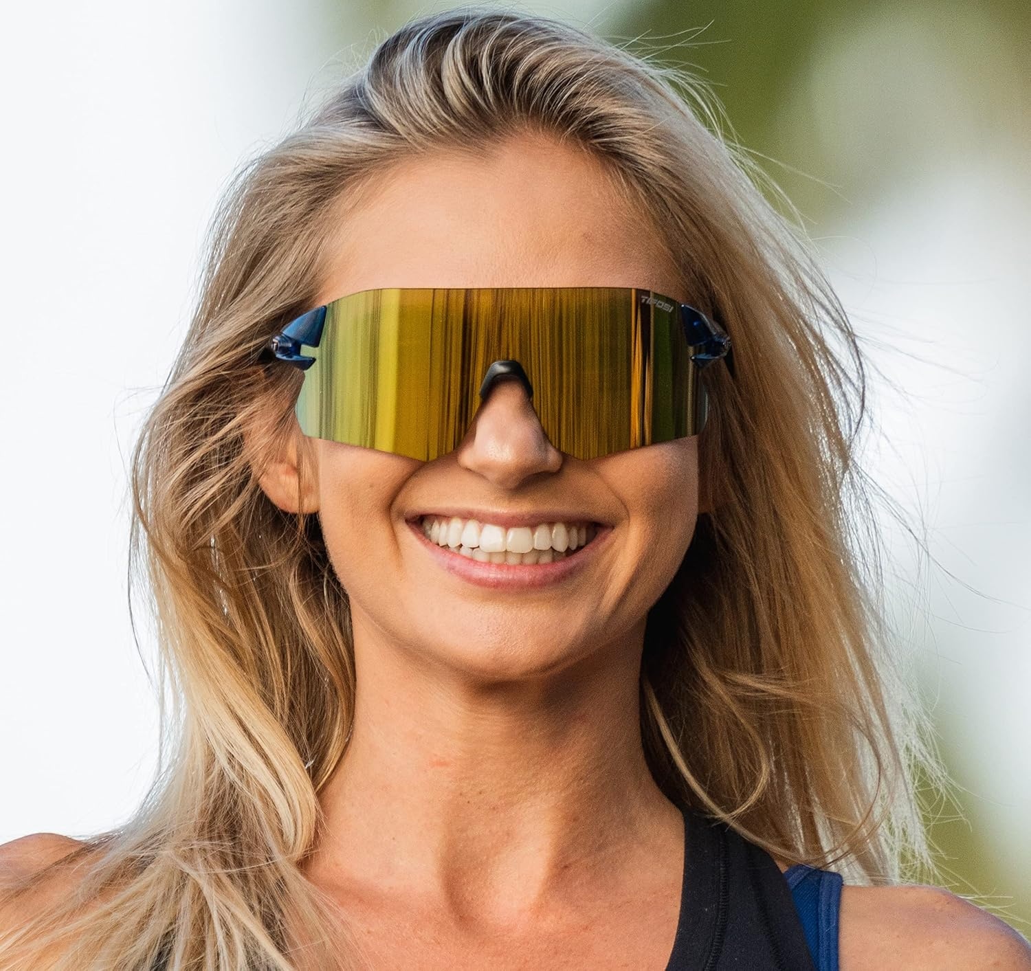 Rail Sport Sunglasses – Ideal For Cycling (Gravel, MTB & Road), Baseball & Softball(Midnight Navy (Clarion Yellow/Ac Red/Clear))