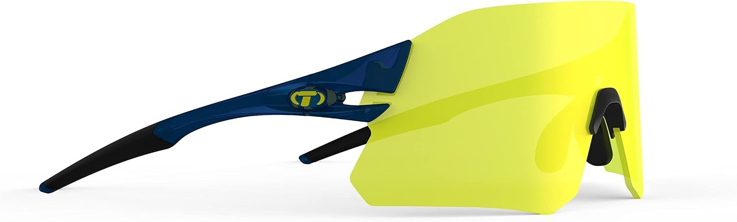 Rail Sport Sunglasses – Ideal For Cycling (Gravel, MTB & Road), Baseball & Softball(Midnight Navy (Clarion Yellow/Ac Red/Clear))