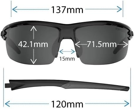 Rivet Sport Sunglasses, Ideal For Cycling, Golf, Pickleball, Running And Tennis(Blackout (Clarion Red Fototec +2.0))