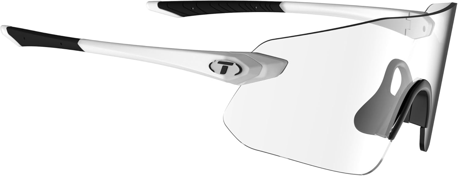 Tifosi Vogel SL Sport Sunglasses Men & Women – Ideal For Baseball, Cycling, Cricket, Golf, Hiking, Running(Satin Clear  Clear Lens)