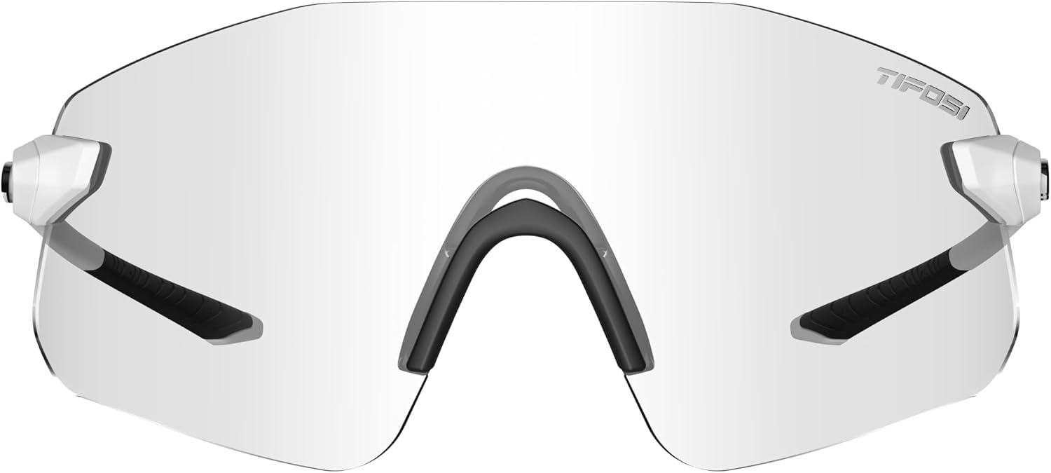 Tifosi Vogel SL Sport Sunglasses Men & Women – Ideal For Baseball, Cycling, Cricket, Golf, Hiking, Running(Satin Clear  Clear Lens)