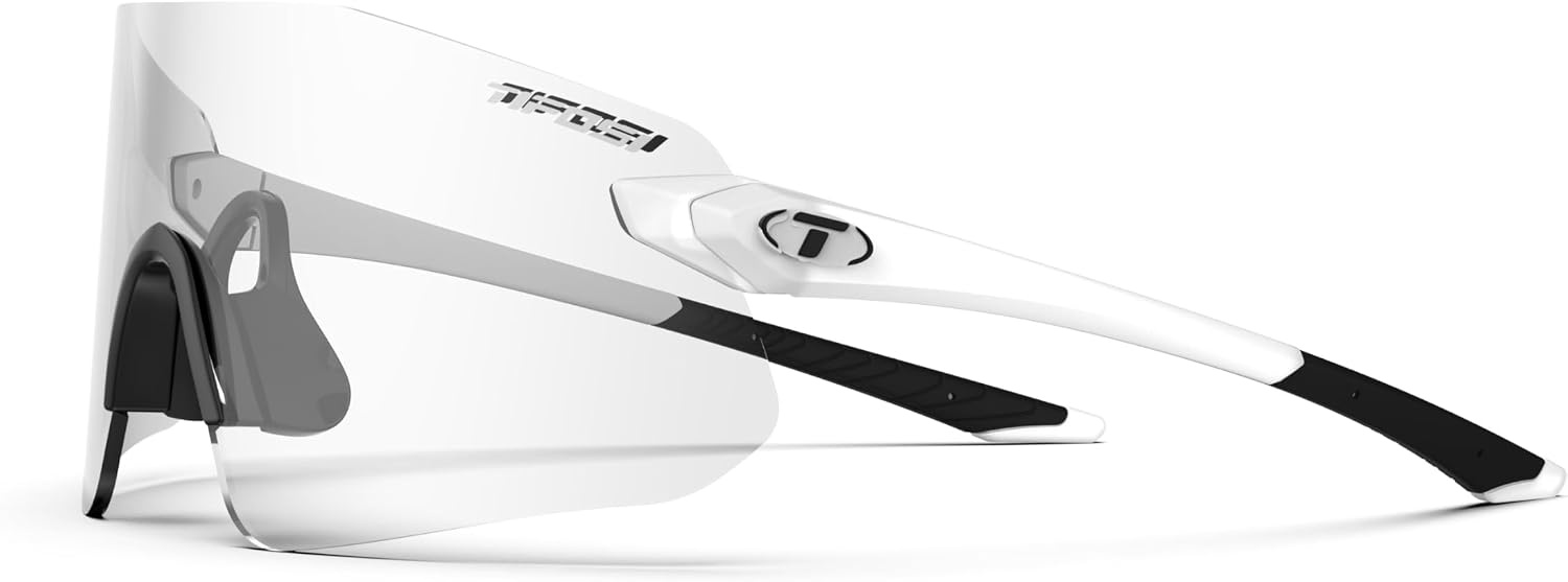 Tifosi Vogel SL Sport Sunglasses Men & Women – Ideal For Baseball, Cycling, Cricket, Golf, Hiking, Running(Satin Clear  Clear Lens)