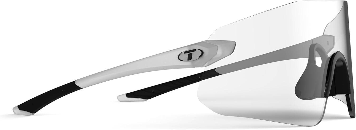 Tifosi Vogel SL Sport Sunglasses Men & Women – Ideal For Baseball, Cycling, Cricket, Golf, Hiking, Running(Satin Clear  Clear Lens)