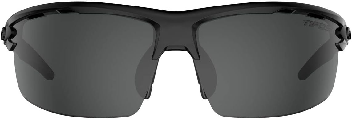 Rivet Sport Sunglasses, Ideal For Cycling, Golf, Pickleball, Running And Tennis(Blackout (Smoke/Ac Red/Clear))