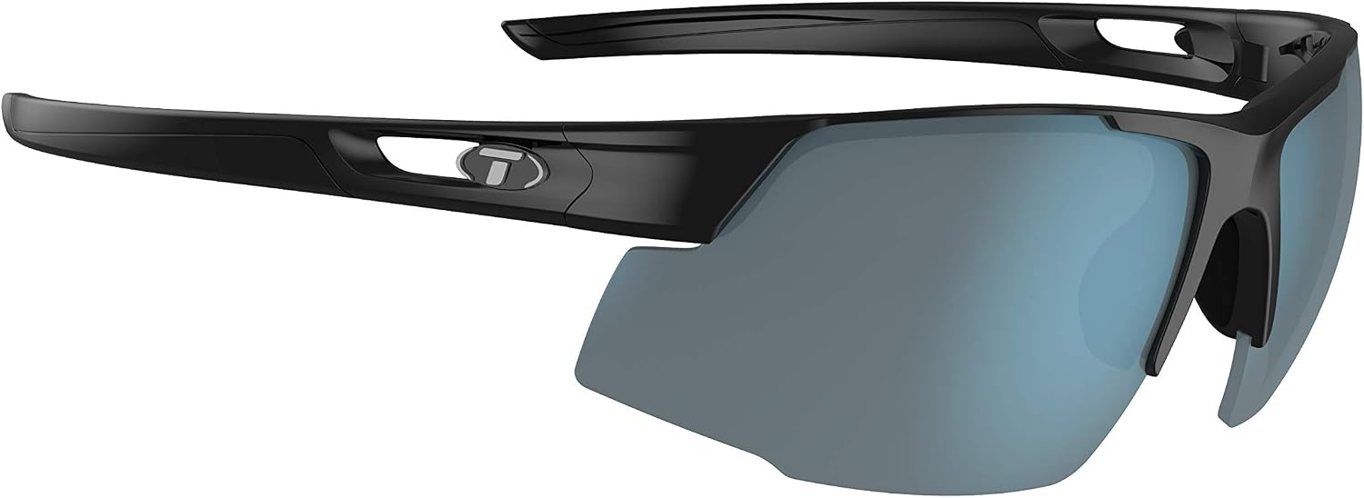 Tifosi Optics Centus Golf Sunglasses(Gloss Black (Smoke Bright Blue Lens))