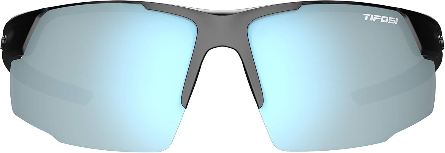 Tifosi Optics Centus Golf Sunglasses(Gloss Black (Smoke Bright Blue Lens))