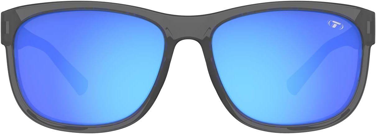 Tifosi Optics Swank XL Sunglasses(Satin Vapor/Smoke With Sky Blue Mirror – Polarized)