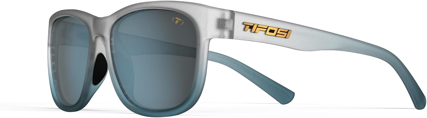 Tifosi Optics Swank XL Sunglasses(Frost Blue/Smoke Lens With Bright Blue Mirror)