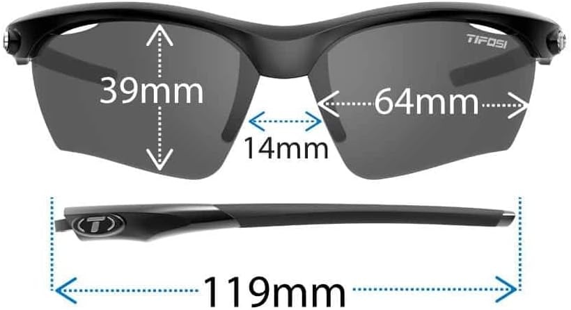 Tifosi Vero Sport Sunglasses Unisex – Ideal For Baseball, Cricket, Cycling, Golf, Hiking, Running, Tennis & Pickleball(Iron (Clear Lens))