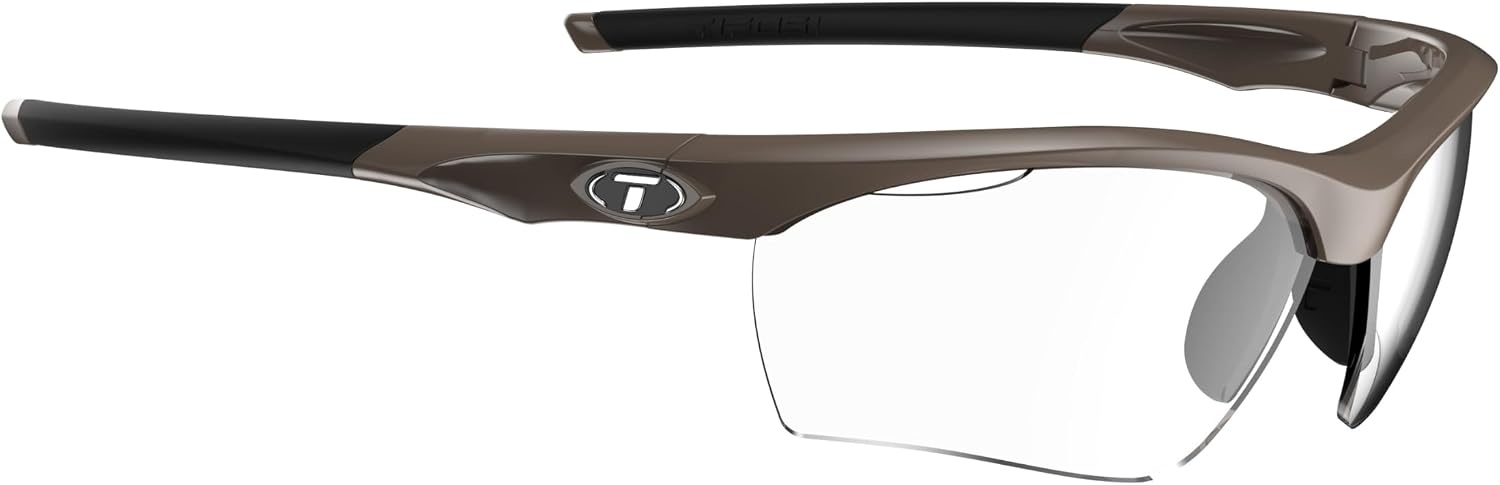Tifosi Vero Sport Sunglasses Unisex – Ideal For Baseball, Cricket, Cycling, Golf, Hiking, Running, Tennis & Pickleball(Iron (Clear Lens))