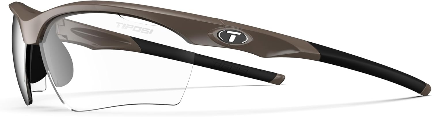 Tifosi Vero Sport Sunglasses Unisex – Ideal For Baseball, Cricket, Cycling, Golf, Hiking, Running, Tennis & Pickleball(Iron (Clear Lens))