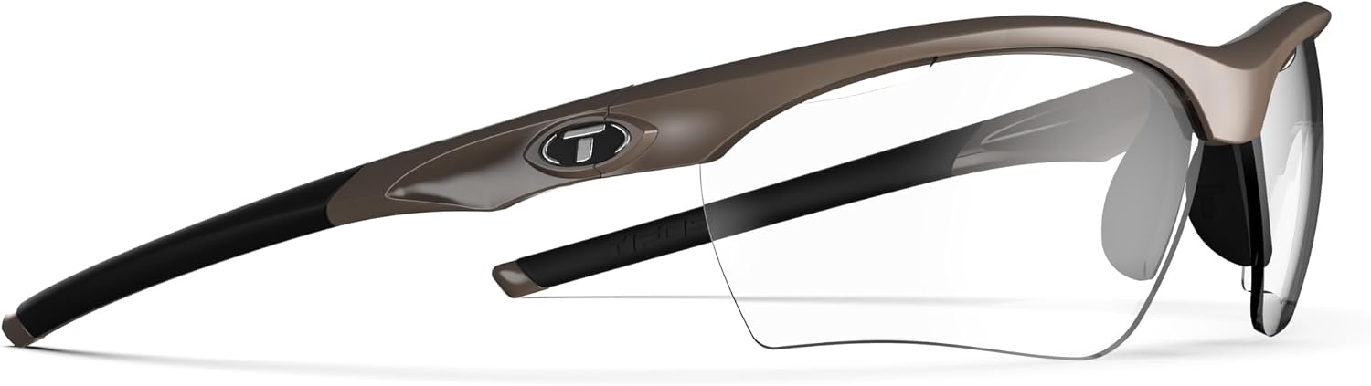 Tifosi Vero Sport Sunglasses Unisex – Ideal For Baseball, Cricket, Cycling, Golf, Hiking, Running, Tennis & Pickleball(Iron (Clear Lens))