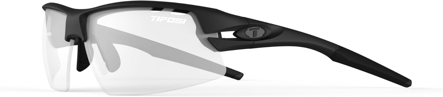 Crit Sport Sunglasses – Ideal for Baseball, Cricket, Cycling, Fishing, Golf, Hiking, Running, Tennis & Pickleball(Blackout With Light Night Fototec Lens Reader +2.0)
